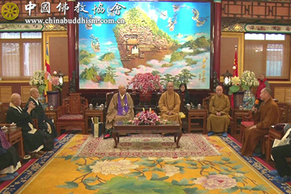 "中日佛教友好使者"则竹秀南长老一行参访中佛协 "中日佛教友好使者"则竹秀南长老一行参访中佛协